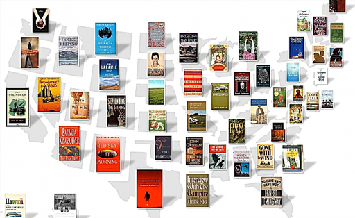 Картограма: Найвідоміша книга, що виходить у кожному штаті США